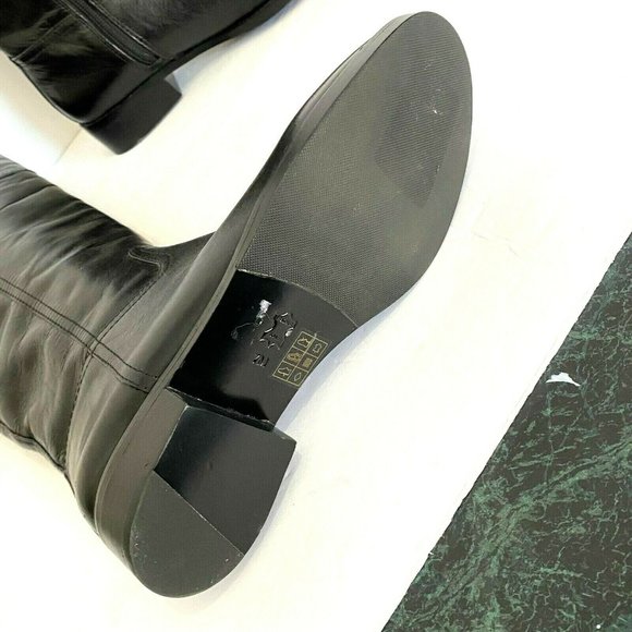 Tory Burch Black Calf Leather Knee High Kiernan Riding Boots 7 - Picture 10 of 10